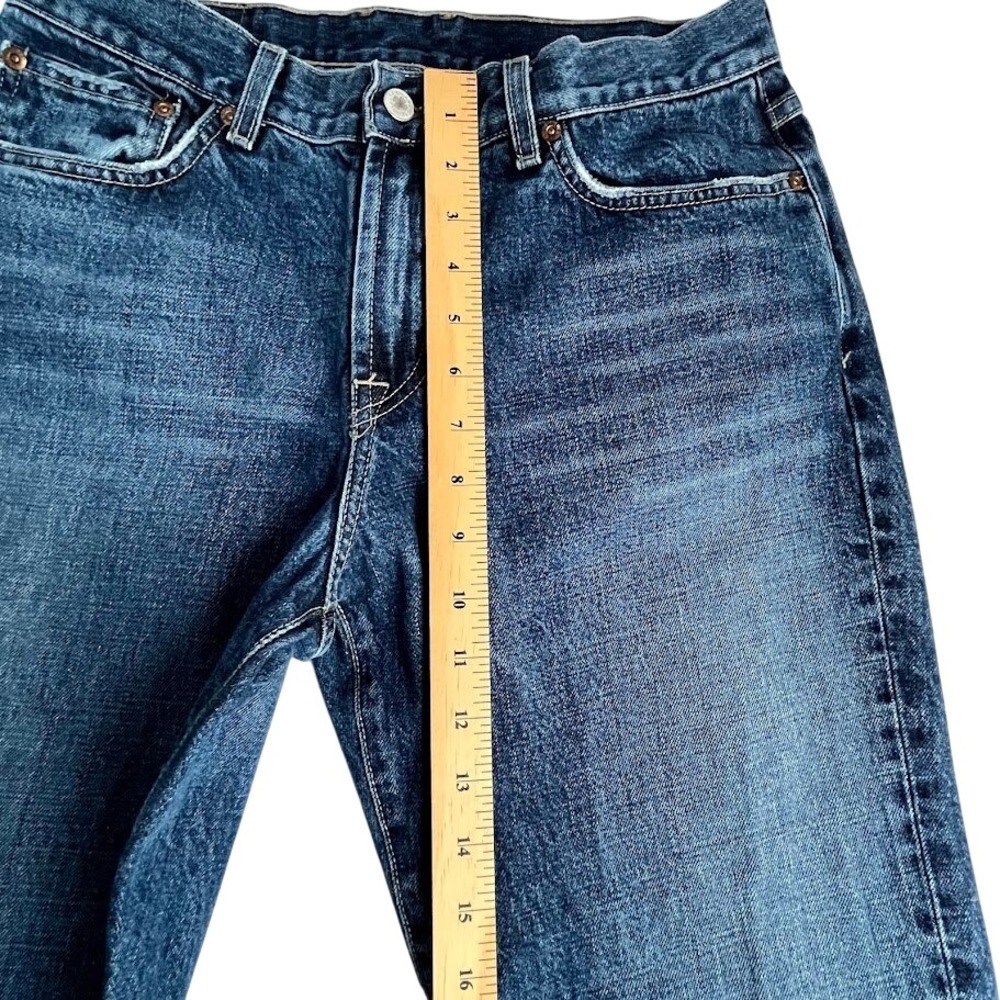 Vintage Lucky Brand 136 Peanut Pant Women's 14 Blue Flare Low Rise Jeans USA - Picture 9 of 12